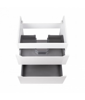 Комплект Qtap тумба подвесная Scorpio 600х585х460 мм White + раковина врезная Albatross QT71SC43964