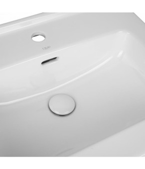 Комплект Qtap тумба подвесная Scorpio 600х585х460 мм White + раковина врезная Albatross 01 QT71SC43965