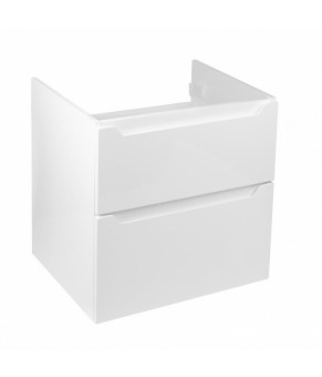 Комплект Qtap тумба подвесная Scorpio 600х585х460 мм White + раковина врезная Albatross New QT71SC43968