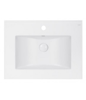 Комплект Qtap тумба подвесная Scorpio 600х585х460 мм White + раковина врезная Albatross E QT71SC43967