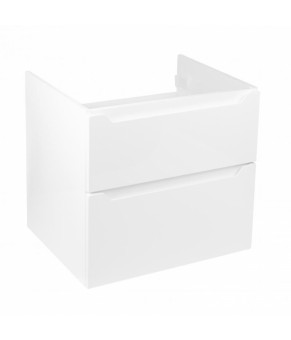 Комплект Qtap тумба подвесная Scorpio 700х585х460 мм White + раковина врезная Albatross E QT71SC43970