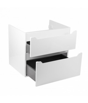 Комплект Qtap тумба подвесная Scorpio 700х585х460 мм White + раковина врезная Albatross E QT71SC43970