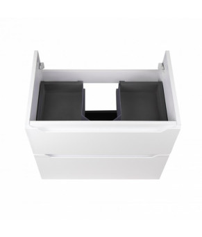 Комплект Qtap тумба подвесная Scorpio 700х585х460 мм White + раковина врезная Albatross New QT71SC43971