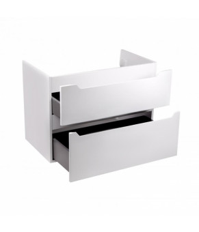 Комплект Qtap тумба подвесная Scorpio 800х585х460 мм White + раковина врезная Albatross E QT71SC43975