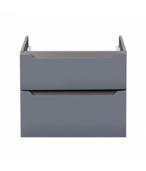 Комплект Qtap тумба подвесная Scorpio 700х585х460 мм Graphite + раковина врезная Albatross QT71SC43982