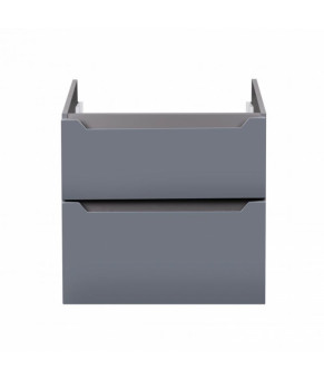 Комплект Qtap тумба подвесная Scorpio 600х585х460 мм Graphite + раковина врезная Albatross 9H QT71SC43979