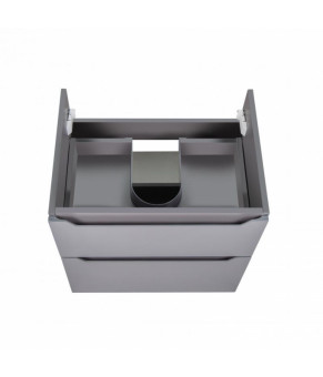 Комплект Qtap тумба подвесная Scorpio 800х585х460 мм Graphite + раковина врезная Albatross 01 QT71SC43986