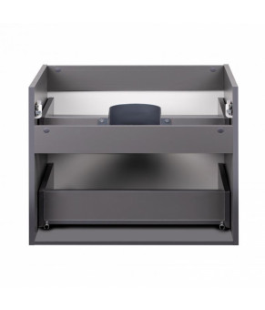 Комплект Qtap тумба подвесная Scorpio 800х585х460 мм Graphite + раковина врезная Albatross 9H QT71SC43988
