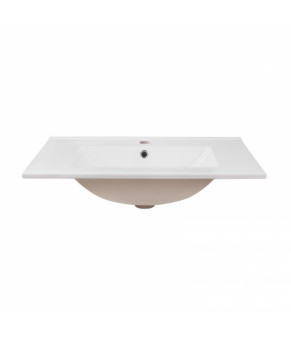 Комплект Qtap тумба подвесная Robin 700х580х437 мм White/Whitish oak + раковина врезная Albatross E QT71RO44005