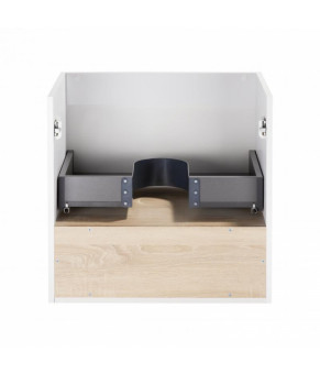 Комплект Qtap тумба підвісна Robin 600х580х437 мм White/Whitish oak + врізна раковина Albatross E QT71RO43994