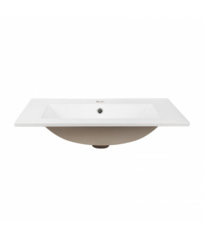 Комплект Qtap тумба підвісна Robin 600х580х437 мм White/Whitish oak + врізна раковина Albatross E QT71RO43994