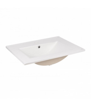 Комплект Qtap тумба подвесная Robin 600х580х437 мм White/Whitish oak + раковина врезная Albatross New QT71RO43995