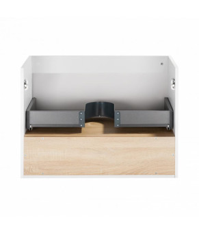 Комплект Qtap тумба подвесная Robin 800х580х437 мм White/Whitish oak + раковина врезная Albatross 9H QT71RO44038