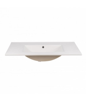 Комплект Qtap тумба подвесная Robin 800х580х437 мм White/Whitish oak + раковина врезная Albatross New QT71RO44040