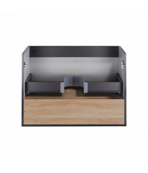 Комплект Qtap тумба подвесная Robin 700х580х437 мм Graphite/Whitish oak + раковина врезная Albatross New QT71RO44050