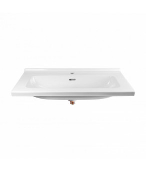 Комплект Qtap тумба подвесная Robin 800х580х437 мм Graphite/Whitish oak + раковина врезная Albatross 01 QT71RO44052