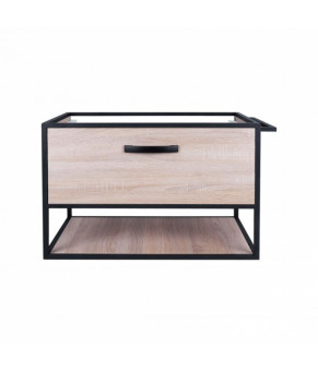 Комплект Qtap тумба подвесная Taurus 800х580х437 мм Whitish oak + раковина врезная Albatross E QT71TA44029