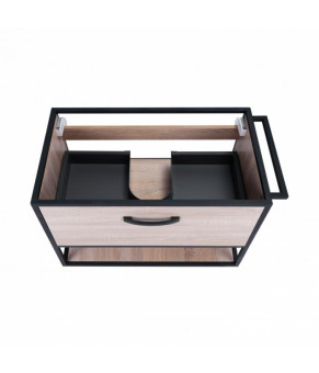 Комплект Qtap тумба подвесная Taurus 800х580х437 мм Whitish oak + раковина врезная Albatross E QT71TA44029