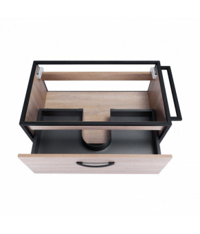 Комплект Qtap тумба подвесная Taurus 800х580х437 мм Whitish oak + раковина врезная Albatross New QT71TA44030