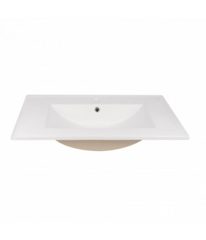 Комплект Qtap тумба подвесная Virgo 700х580х437 мм Black/White + раковина врезная Albatross New QT71V44064
