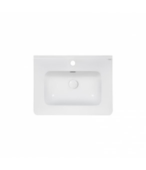 Комплект Qtap тумба подвесная Virgo 600х580х437 мм Black/White + раковина врезная Albatross 9H QT71V44059