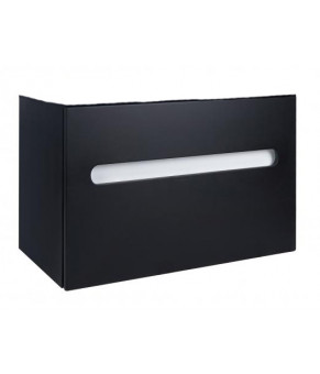 Комплект Qtap тумба подвесная Virgo 800х580х437 мм Black/White + раковина врезная Albatross 01 QT71V44066
