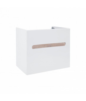 Комплект Qtap тумба подвесная Virgo 700х580х437 мм White/Whitish oak + раковина врезная Albatross QT71V44075