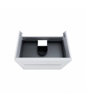 Комплект Qtap тумба подвесная Virgo 700х580х437 мм White/Whitish oak + раковина врезная Albatross QT71V44075
