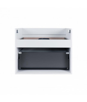 Комплект Qtap тумба подвесная Virgo 700х580х437 мм White/Whitish oak + раковина врезная Albatross E QT71V44076