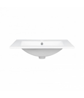 Комплект Qtap підвісна тумба Virgo 600х580х437 мм White/Whitish oak + раковина врізна Albatross QT71V44070