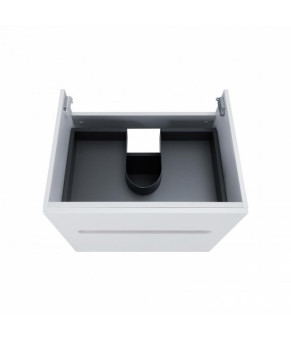 Комплект Qtap підвісна тумба Virgo 600х580х437 мм White/Whitish oak + раковина врізна Albatross QT71V44070