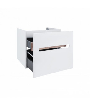 Комплект Qtap тумба подвесная Virgo 600х580х437 мм White/Whitish oak + раковина врезная Albatross E QT71V44073