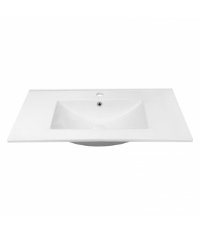 Комплект Qtap тумба подвесная Virgo 800х580х437 мм White/Whitish oak + раковина врезная Albatross QT71V44079