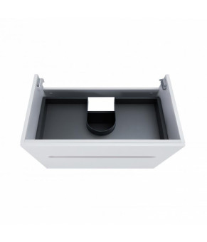 Комплект Qtap тумба подвесная Virgo 800х580х437 мм White/Whitish oak + раковина врезная Albatross QT71V44079