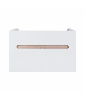 Комплект Qtap тумба подвесная Virgo 800х580х437 мм White/Whitish oak + раковина врезная Albatross 01 QT71V44080