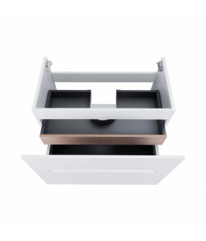 Комплект Qtap тумба подвесная Virgo 800х580х437 мм White/Whitish oak + раковина врезная Albatross 01 QT71V44080