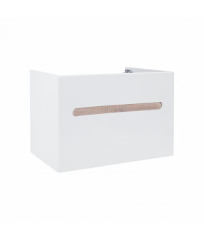 Комплект Qtap підвісна тумба Virgo 800х580х437 мм White/Whitish oak + раковина врізна Albatross 9H QT71V44081