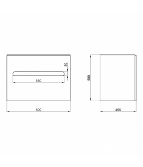 Комплект Qtap підвісна тумба Virgo 800х580х437 мм White/Whitish oak + раковина врізна Albatross 9H QT71V44081