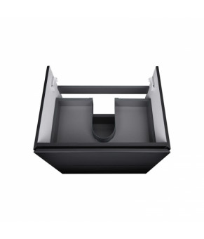 Комплект Qtap тумба подвесная Tern 600х580х437 мм Matt Black + раковина врезная Albatross QT71TE44115