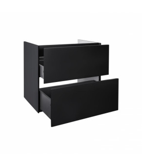 Комплект Qtap тумба подвесная Tern 600х580х437 мм Matt Black + раковина врезная Albatross 9H QT71TE44117