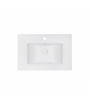 Комплект Qtap тумба подвесная Tern 700х580х437 мм White + раковина врезная Albatross E QT71TE44103