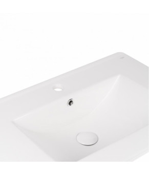 Комплект Qtap тумба подвесная Tern 700х580х437 мм White + раковина врезная Albatross New QT71TE44104