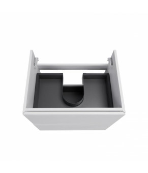 Комплект Qtap тумба подвесная Tern 700х580х437 мм White + раковина врезная Albatross New QT71TE44104