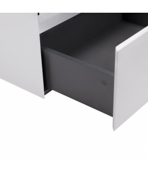 Комплект Qtap тумба подвесная Tern 700х580х437 мм White + раковина врезная Albatross New QT71TE44104