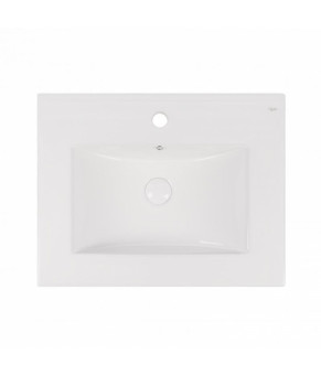 Комплект Qtap тумба подвесная Tern 600х580х437 мм White + раковина врезная Albatross New QT71TE44101