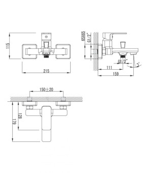 Смеситель Imprese Bilovec 10255