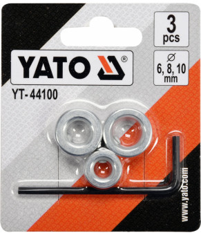 Ограничитель глубины сверления Yato для сверл 6, 8, 10 мм 3 шт YT-44100