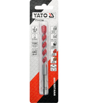 Свердло універсальне Yato YG6X 10х120/70 мм HEX-1/4" YT-44786