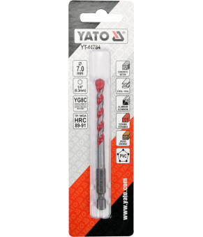 Свердло універсальне Yato YG6X 7х85/30 мм HEX-1/4" YT-44784