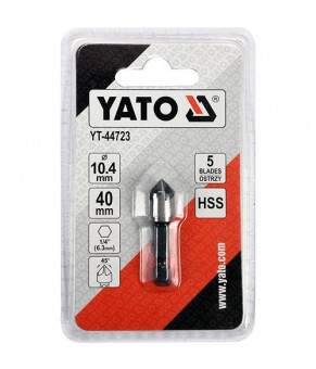 Зінківка конічна по металу Yato HEX-1/4" 10.4х40 мм HSS YT-44723